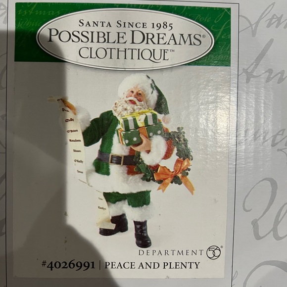 Possible Dreams Clothtique- Peace and Plenty Santa - Picture 1 of 5